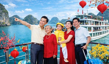 Không gian nghỉ dưỡng yên tĩnh giữa vịnh biển Hạ Long ngày Tết