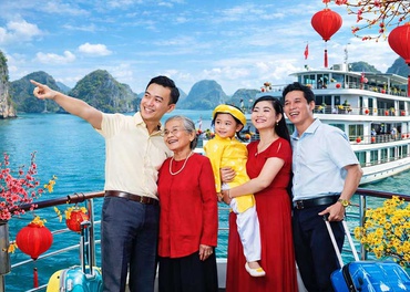 Không gian nghỉ dưỡng yên tĩnh giữa vịnh biển Hạ Long ngày Tết